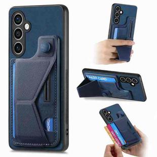 For Samsung Galaxy S23 FE 5G II K-shaped Slide Holder Card Slot Phone Case(Blue)