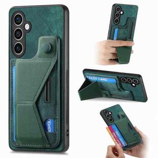 For Samsung Galaxy S23 FE 5G II K-shaped Slide Holder Card Slot Phone Case(Green)