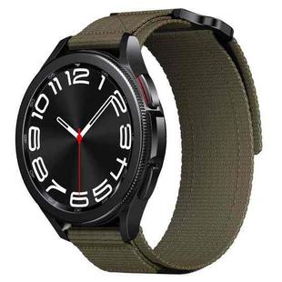 22mm Two Color Nylon Canvas Hook And Loop Fastener Watch Band(Army Green+Black)