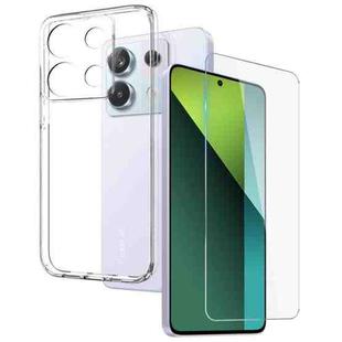 For Xiaomi Redmi Note 13 Pro 5G NORTHJO Transparent TPU Phone Case with Tempered Glass Film(Transparent)