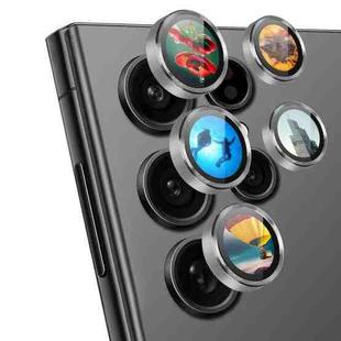 For Samsung Galaxy S23 Ultra 5G ENKAY Hat-Prince AR 9H Rear Lens Aluminium Alloy Tempered Glass Film(Grey)