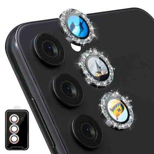 For Samsung Galaxy S24+ 5G ENKAY Hat-Prince AR 9H Rear Lens Glitter Aluminium Alloy Tempered Glass Film(Black)