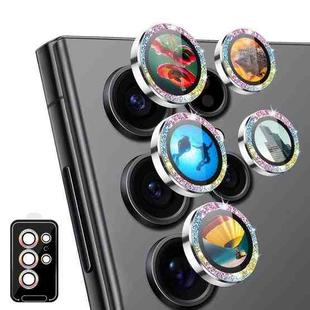 For Samsung Galaxy S24 Ultra 5G ENKAY Hat-Prince AR 9H Rear Lens Glitter Aluminium Alloy Tempered Glass Film(Colorful)
