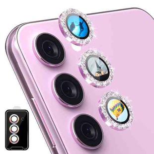For Samsung Galaxy S23 5G/ S23+ 5G ENKAY Hat-Prince AR 9H Rear Lens Glitter Aluminium Alloy Tempered Glass Film(Pink)
