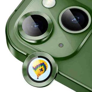For iPhone 13 / 13 mini ENKAY Hat-Prince AR 9H Rear Lens Aluminium Alloy Tempered Glass Film(Dark Green)