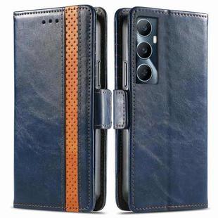 For Realme C65 CaseNeo Splicing Dual Magnetic Buckle Leather Phone Case(Blue)
