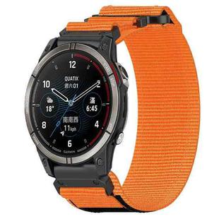 For Garmin Quatix 7 Pro 22mm Nylon Hook And Loop Fastener Watch Band(Orange)