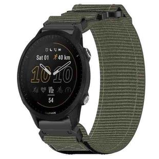 For Garmin Forerunner 955 22mm Nylon Hook And Loop Fastener Watch Band(Grey)