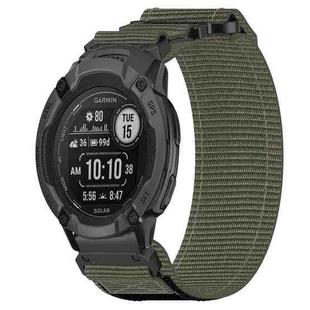 For Garmin Instinct 2 22mm Nylon Hook And Loop Fastener Watch Band(Grey)