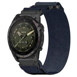 For Garmin Tactix 7 AMOLED 26mm Nylon Hook And Loop Fastener Watch Band(Blue)