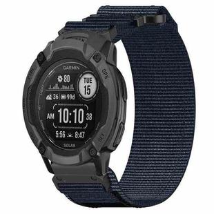 For Garmin Instinct 2X Solar 26mm Nylon Hook And Loop Fastener Watch Band(Blue)