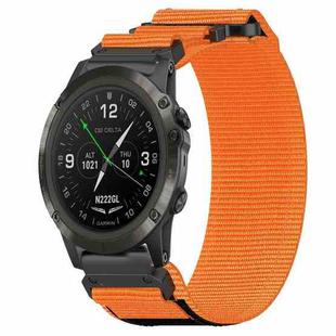 For Garmin D2 Delta PX 26mm Nylon Hook And Loop Fastener Watch Band(Orange)