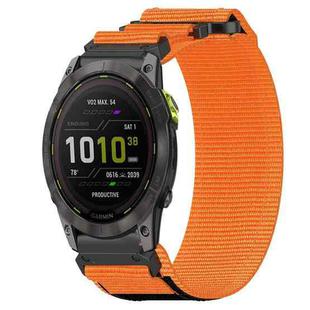 For Garmin Enduro 2 26mm Nylon Hook And Loop Fastener Watch Band(Orange)