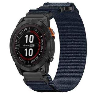 For Garmin Fenix 7S 20mm Nylon Hook And Loop Fastener Watch Band(Blue)