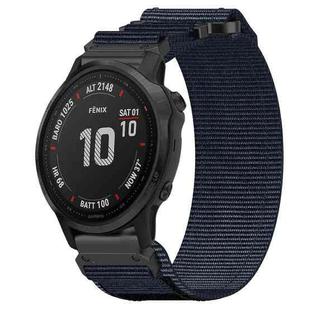 For Garmin Fenix 6S Pro 20mm Nylon Hook And Loop Fastener Watch Band(Blue)