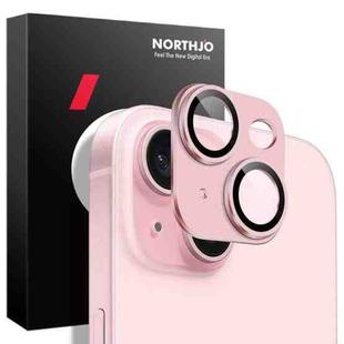 For iPhone 15 / 15 Plus NORTHJO Matte Camera Lens Protector Tempered Glass Rear Lens Film(Pink)