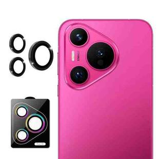 For Huawei Pura 70 ENKAY Hat-Prince 9H Rear Camera Lens Aluminium Alloy Tempered Glass Film(Black)