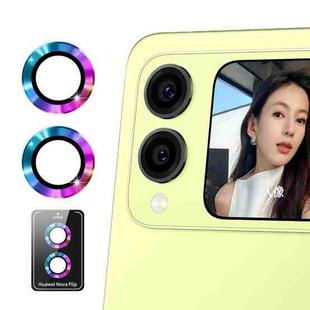 For Huawei nova Flip ENKAY Hat-Prince 9H Rear Camera Lens Aluminium Alloy Tempered Glass Film(Colorful)