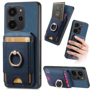 For Xiaomi Poco X5 Pro Retro Splitable Magnetic Stand Card Bag Leather Phone Case(Blue)