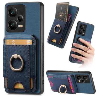For Xiaomi Poco X5 Retro Splitable Magnetic Stand Card Bag Leather Phone Case(Blue)