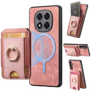 For Redmi Note 14 Pro+ 5G Retro Splitable Magnetic Stand Card Bag Leather Phone Case(Pink)