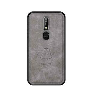 PINWUYO Shockproof Waterproof Full Coverage PC + TPU + Skin Protective Case for Nokia 7.1 (2018)(Gray)