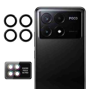 For Xiaomi Poco X6 Pro ENKAY Hat-Prince 9H Rear Camera Lens Aluminium Alloy Tempered Glass Film(Black)
