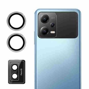 For Xiaomi Poco X5 ENKAY Hat-Prince 9H Rear Camera Lens Aluminium Alloy Tempered Glass Film(Silver)