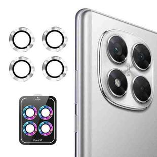 For Xiaomi Poco X7 ENKAY Hat-Prince 9H Rear Camera Lens Aluminium Alloy Tempered Glass Film(Silver)