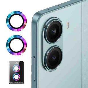 For Xiaomi Poco X7 Pro / Redmi Turbo 4 ENKAY Hat-Prince 9H Rear Camera Lens Aluminium Alloy Tempered Glass Film(Colorful)