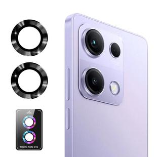 For Redmi Note 14S ENKAY Hat-Prince 9H Rear Camera Lens Aluminium Alloy Tempered Glass Film(Black)