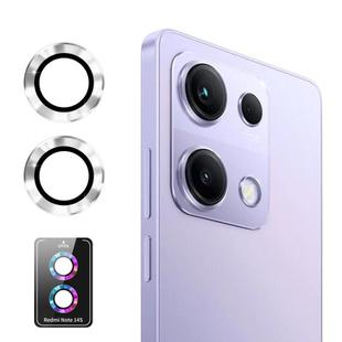 For Redmi Note 14S ENKAY Hat-Prince 9H Rear Camera Lens Aluminium Alloy Tempered Glass Film(Silver)