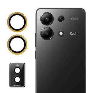 For Redmi Note 13 5G ENKAY Hat-Prince 9H Rear Camera Lens Aluminium Alloy Tempered Glass Film(Gold)