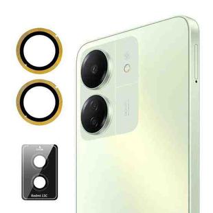 For Xiaomi Redmi 13C ENKAY Hat-Prince 9H Rear Camera Lens Aluminium Alloy Tempered Glass Film(Golden)