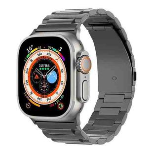 For Apple Watch Series 8 45mm I-Shaped Titanium Watch Band(Black)