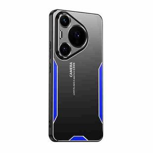 For Huawei Pura 70 Pro Blade Series TPU Hybrid Metal Phone Case(Blue)