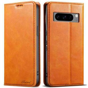 For Google Pixel 8 Suteni J02 Oil Wax Wallet Leather Phone Case(Khaki)
