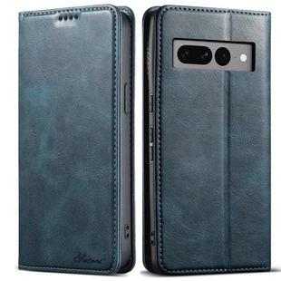 For Google Pixel 7 Suteni J02 Oil Wax Wallet Leather Phone Case(Blue)