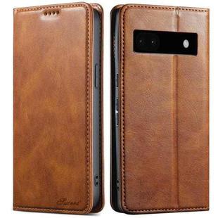 For Google Pixel 7a Suteni J02 Oil Wax Wallet Leather Phone Case(Brown)