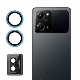 For Xiaomi Poco X5 Pro ENKAY Hat-Prince 9H Rear Camera Lens Aluminium Alloy Tempered Glass Film(Blue)
