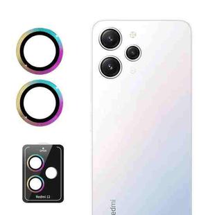 For Xiaomi Redmi 12 4G ENKAY Hat-Prince 9H Rear Camera Lens Aluminium Alloy Tempered Glass Film(Colorful)