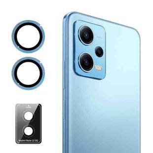 For Xiaomi Redmi Note 12 5G ENKAY Hat-Prince 9H Rear Camera Lens Aluminium Alloy Tempered Glass Film(Blue)