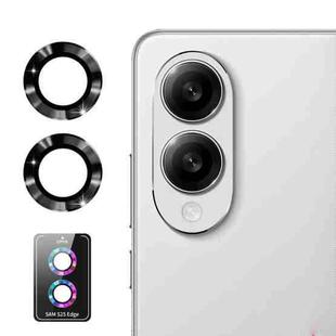 For Samsung Galaxy S25 Edge ENKAY Hat-Prince 9H Rear Camera Lens Aluminium Alloy Tempered Glass Film(Black)