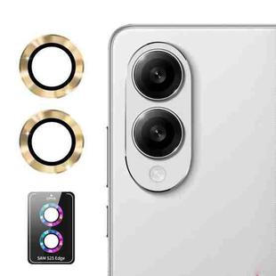 For Samsung Galaxy S25 Edge ENKAY Hat-Prince 9H Rear Camera Lens Aluminium Alloy Tempered Glass Film(Golden)