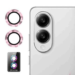 For Samsung Galaxy S25 Edge ENKAY Hat-Prince 9H Rear Camera Lens Aluminium Alloy Tempered Glass Film(Pink)