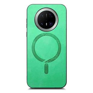 For Huawei Mate 70 Pro Solid Color Retro Magsafe PU Back Cover Phone Case(Green)