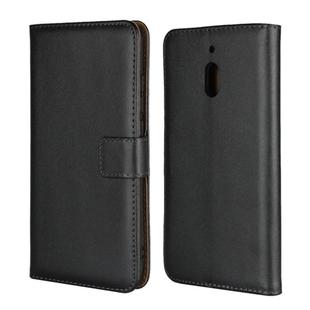 Leather Horizontal Flip Holster for Nokia 2.1 , with Magnetic Clasp and Bracket and Card Slot and Wallet(Black)