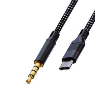 JS-101 USB-C / Type-C to 3.5mm Audio Cable Braided HiFi Sound AUX Cord, Length: 1.2m