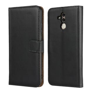 Leather Horizontal Flip Holster for Huawei Mate 20 Lite / Maimang 7 with Magnetic Clasp and Bracket and Card Slot and Wallet(Black)