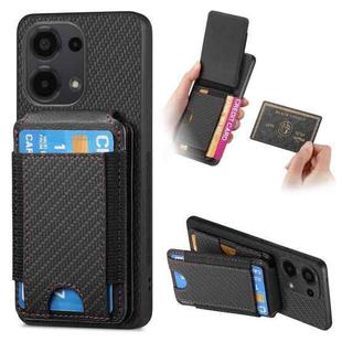 For Xiaomi Redmi Note 13 Pro 5G Carbon Fiber Vertical Flip Wallet Stand Phone Case(Black)